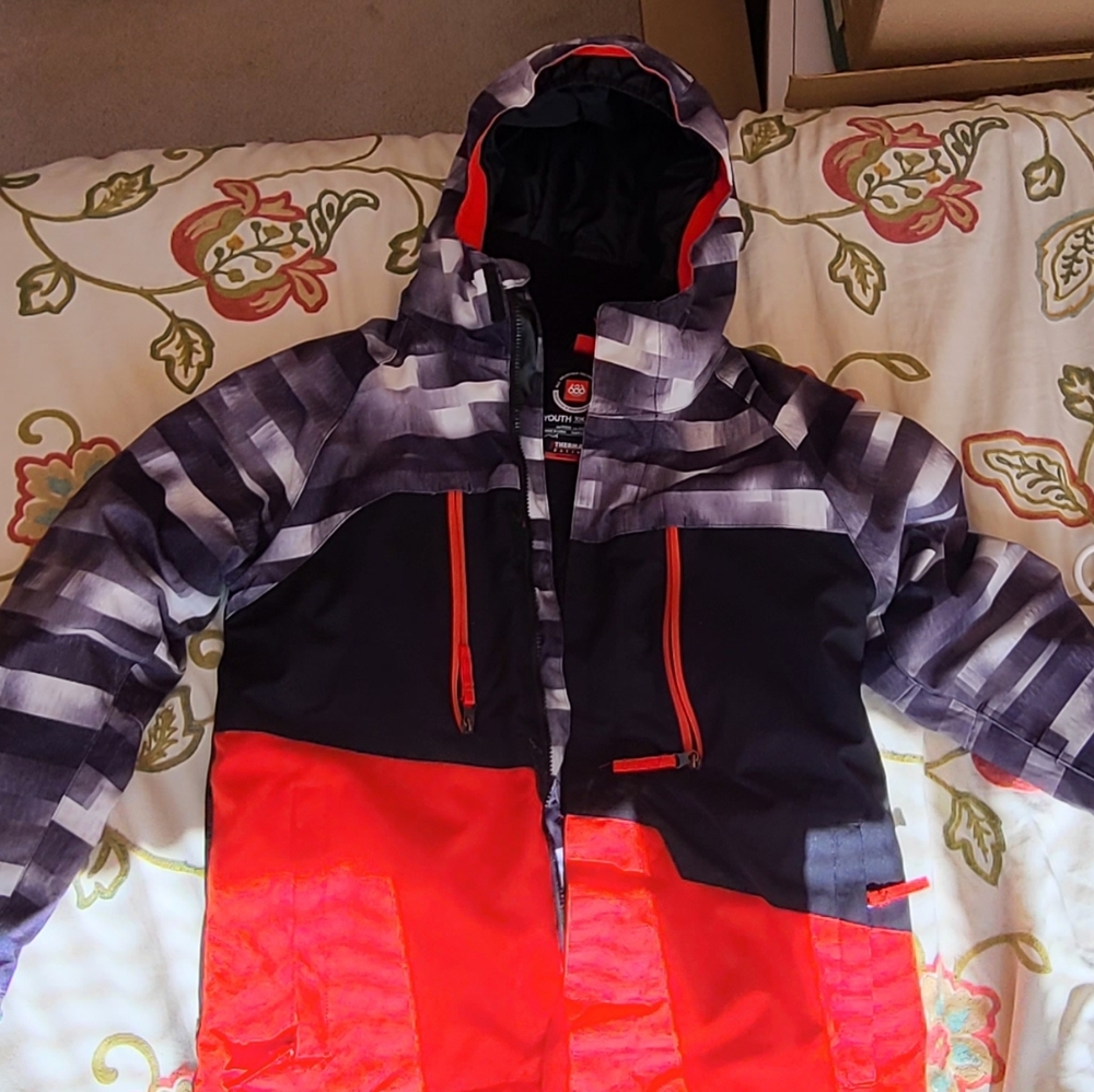 Red and Gray Plaid Jacket